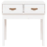 Console Table White 76.5x40x75 cm Solid Wood Pine 821750