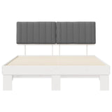 Bed Frame with Upholstered Headboard Light Grey 150 x 200 cm 877483