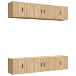 6 Piece TV Cabinet Set Sonoma Oak Engineered Wood 3188657