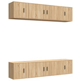 6 Piece TV Cabinet Set Sonoma Oak Engineered Wood 3188657
