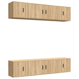 6 Piece TV Cabinet Set Sonoma Oak Engineered Wood 3188657