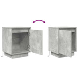 ZNTS Bedside Cabinet with LED Lights Concrete Grey 38x34x50 cm 861271