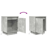 Bedside Cabinet with LED Lights Concrete Grey 38x34x50 cm 861271