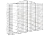 Arched Gabion Baskets 3 pcs 200x30x200/220 cm Galvanised Iron 3146216