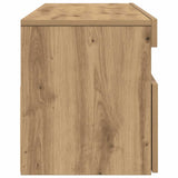 TV Cabinet with LED Lights Artisan Oak 120x35x40 cm Engineered Wood 856306