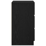 Bedside Cabinets with 3 Drawers 2 pcs Black 39x35x65 cm 861340