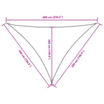 ZNTS Sunshade Sail Oxford Fabric Triangular 5x5x6 m Cream 135238
