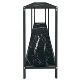 Console Table Black 180x35x75.5 cm Tempered Glass 331705