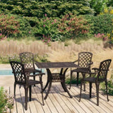 ZNTS 5 Piece Bistro Set Cast Aluminium Bronze 3070613