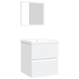 Bathroom Sink Cabinet with Basin and Mirror White 3114171
