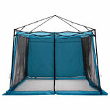 Camping Tent Set Folding 2 pcs Blue Taffeta and Fabric 3337170