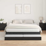 Storage Bed Frame with Drawer Black oak 236.5 x 200 x 31.5 cm 3335622
