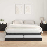 Storage Bed Frame with Drawer Black Oak 200 cm Engineered Wood 3335622