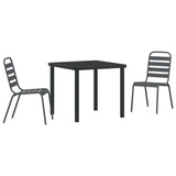 Garden Dining Set 3 pcs Anthracite Powder-Coated Steel 3379296