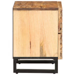 ZNTS Bedside Cabinet 40x34x46 cm Solid Wood Rough Mango 377426