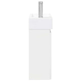 Bathroom Vanity Unit with Tap High Gloss White 889505