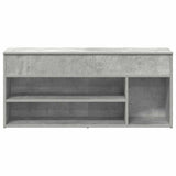 Shoe Bench Concrete Grey 102x30.5x45 cm Engineered Wood 859139
