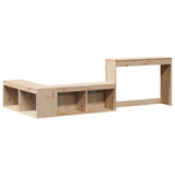 Bedside Cabinet with Desk 232x112x75 cm Solid Wood Pine 855759