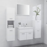 Bathroom Furniture Set White Engineered Wood 3071090