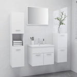 ZNTS Bathroom Furniture Set White Engineered Wood 3071090