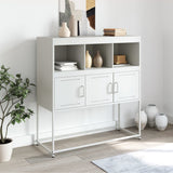 ZNTS Sideboard White 100.5x39x107 cm Steel 846595