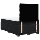 Box Spring Bed with Mattress Black 120x190 cm Small Double Velvet 3290866