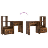 Desk Smoked Oak 131.5 x 50 x 106.5 cm Engineered Wood 3337269