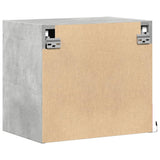 Wall-mounted Bedside Cabinets with LED Lights 2 pcs Concrete Oak 852082