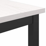 Table White 100 x 50 x 77 cm Engineered Wood and Steel 873785