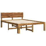 Double Bed Frame with Headboard ROSTOCK Natural 135 x 190 cm 903447