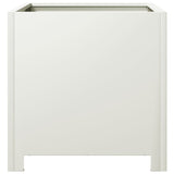 ZNTS Garden Planter White 40x40x40 cm Steel 851201