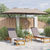 Garden Parasol Taupe 370 x 197 x 239 cm Polyester and Aluminium 42003370