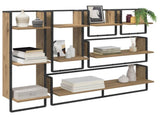 Wall Shelf Set with Shelf 6 pcs Artisan Oak 100 x 25 x 30 cm 882848