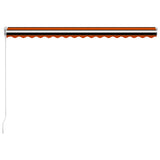Manual Awning 4 x 3 m Orange and Brown Horizontal Stripe 3051216
