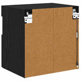 TV Wall Cabinets with LED 2 pcs Black Oak 40 x 30 x 40 cm 882976