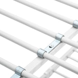 Bunk Bed Frame without Mattress White Metal 140x200 cm/90x200 cm 287903