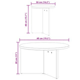 Coffee Table 2 pcs White Solid Pine wood 873551