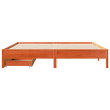 Bed Frame without Mattress Wax Brown 200x200 cm Solid Wood Pine 3301700