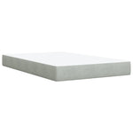 Box Spring Bed with Mattress Light Grey 120x190 cm Small Double Velvet 3290858