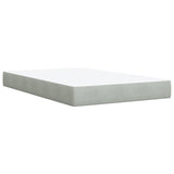 Box Spring Bed with Mattress Light Grey 120x190 cm Small Double Velvet 3290858