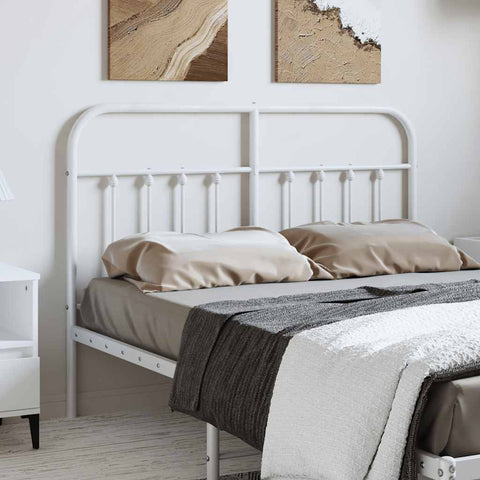 ZNTS Metal Headboard White 150 cm 352661
