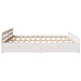 Bed frame without Mattress White 180x200 cm Super King Solid Wood Pine 3309030