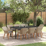 Dining Set Light grey Poly rattan 3261718