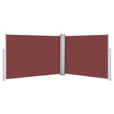 Retractable Side Awning Brown 120x1000 cm 48481