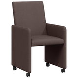 Dining Chairs 2 pcs Dark brown 57 x 66 x 94 cm Fabric 42017811