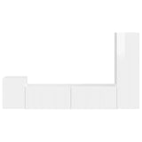 TV Cabinet Set 4 pcs High Gloss White Engineered Wood 3409001