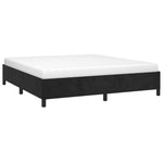 ZNTS Bed Frame without Mattress Black 180x200 cm Super King Super King Velvet 349886