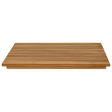 Table Top 60 x 60 x 3.5 cm Square Solid Teak Wood Natural 42033145