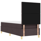 Box Spring Bed with Headboard Dark brown 80 x 200 cm Fabric 3339654