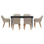 Dining Set Light grey Poly rattan 3261709